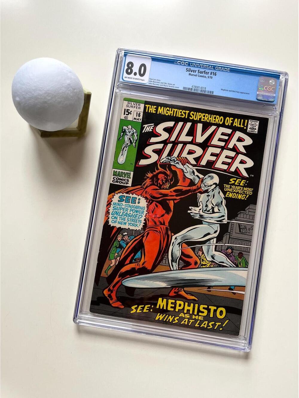 Silver Surfer #16 (1970) CGC 8.0 Graded Comic | Mephisto | Stan Lee